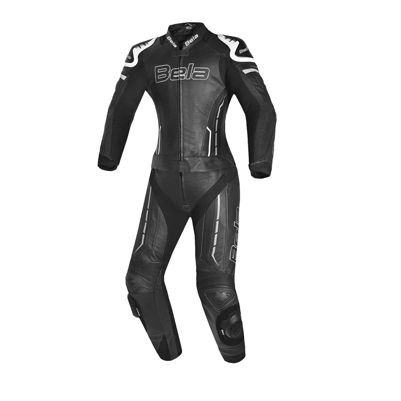 BELA ROCKET MIX KANGAROO 2 PC MONO DE MOTO MUJER NEGRO BLANCO