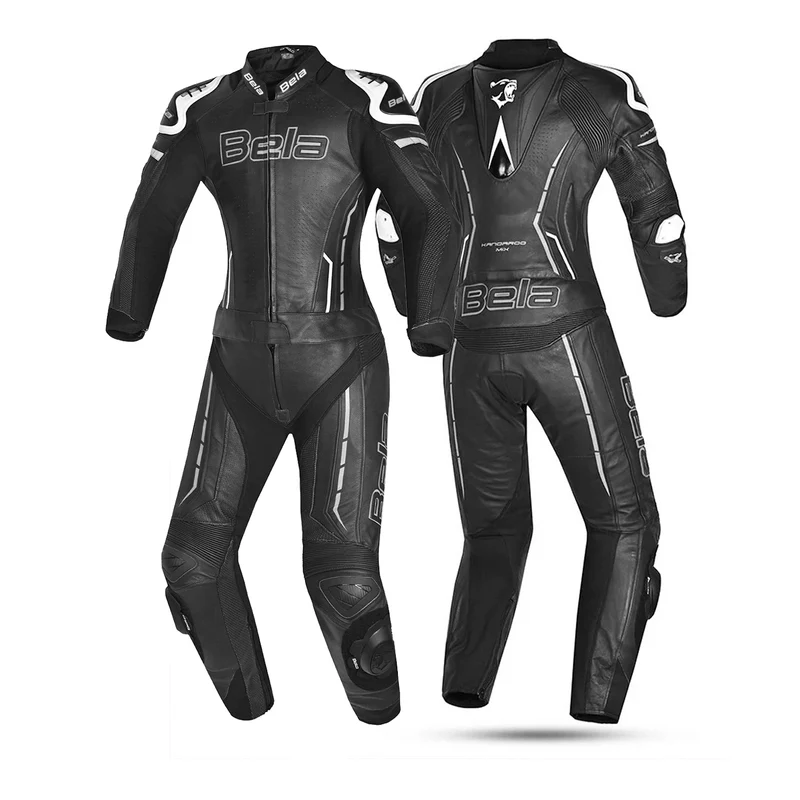 BELA ROCKET MIX KANGAROO 2 PC MONO DE MOTO MUJER NEGRO BLANCO