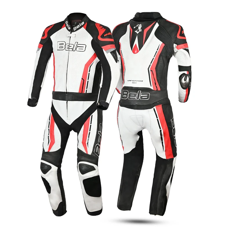BELA ROCKET MIX KANGROO 2 PC MONO DE MOTO HOMBRE NEGRO BLANCO ROJO