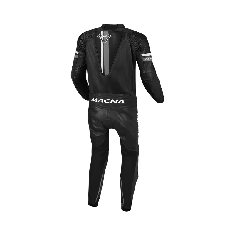 MACNA DIABRO 1 PIEZA MOTO PERFORADO TRAJE DE CUERO NEGRO