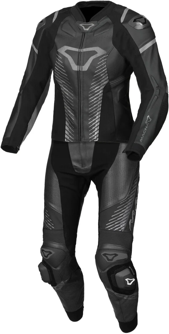 MACNA TRONNIQ 2 PIEZA MOTO PERFORADO TRAJE DE CUERO SEÑORAS NEGRO