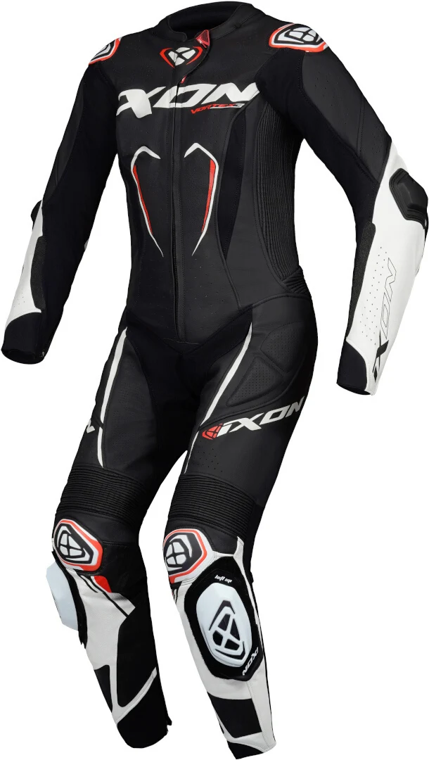 IXON VORTEX 3 DAMAS 1 PIEZA MOTO CARRERAS TRAJE DE CUERO NEGRO BLANCO