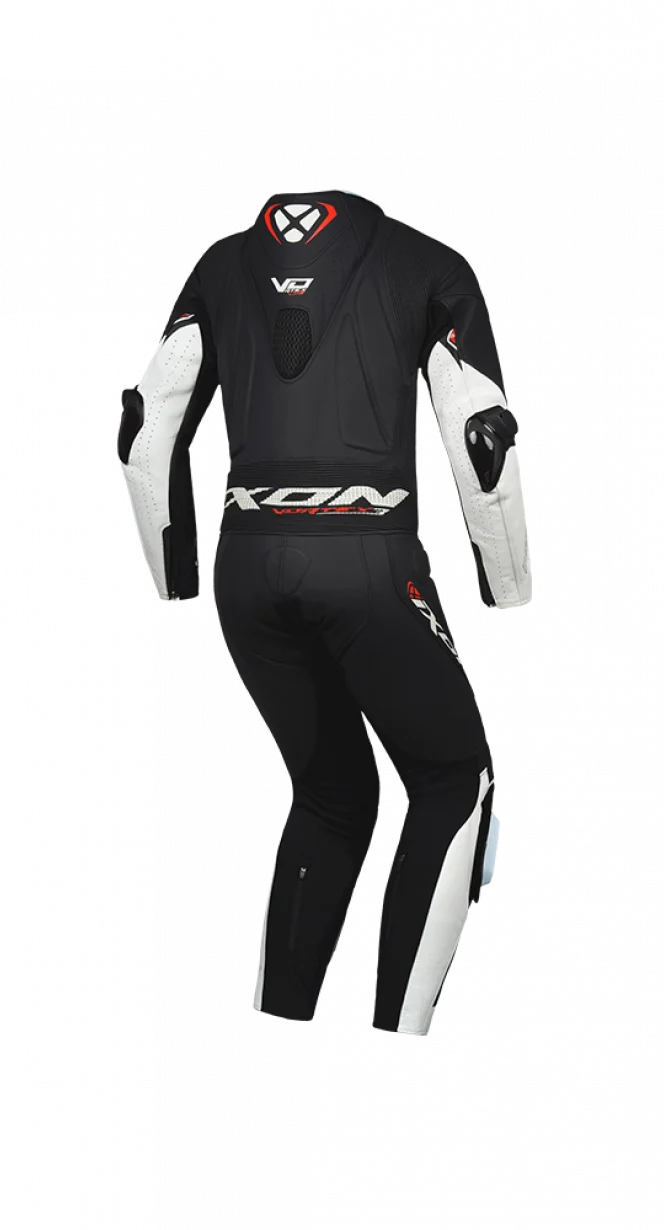 IXON VORTEX 3 DAMAS 1 PIEZA MOTO CARRERAS TRAJE DE CUERO NEGRO BLANCO