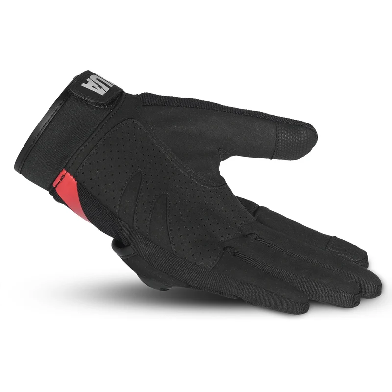 SHUA SHOT GUANTES DE MOTO TEXTILE HOMBRE NEGRO ROJO