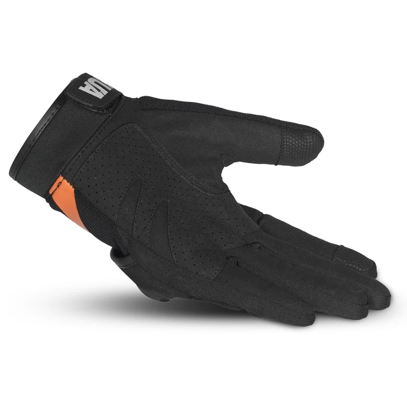 SHUA SHOT GUANTES DE MOTO TEXTILE HOMBRE NEGRO NARANJA