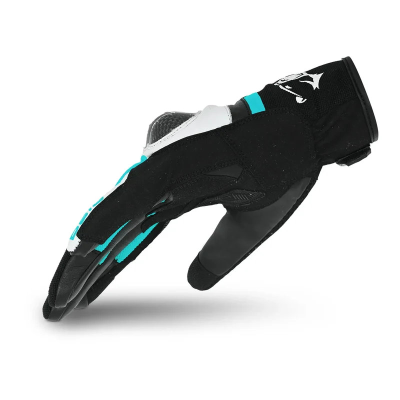 BELA AIR FLOW GUANTES DE MOTO DE PIEL MUJER NEGRO TURQUOISE