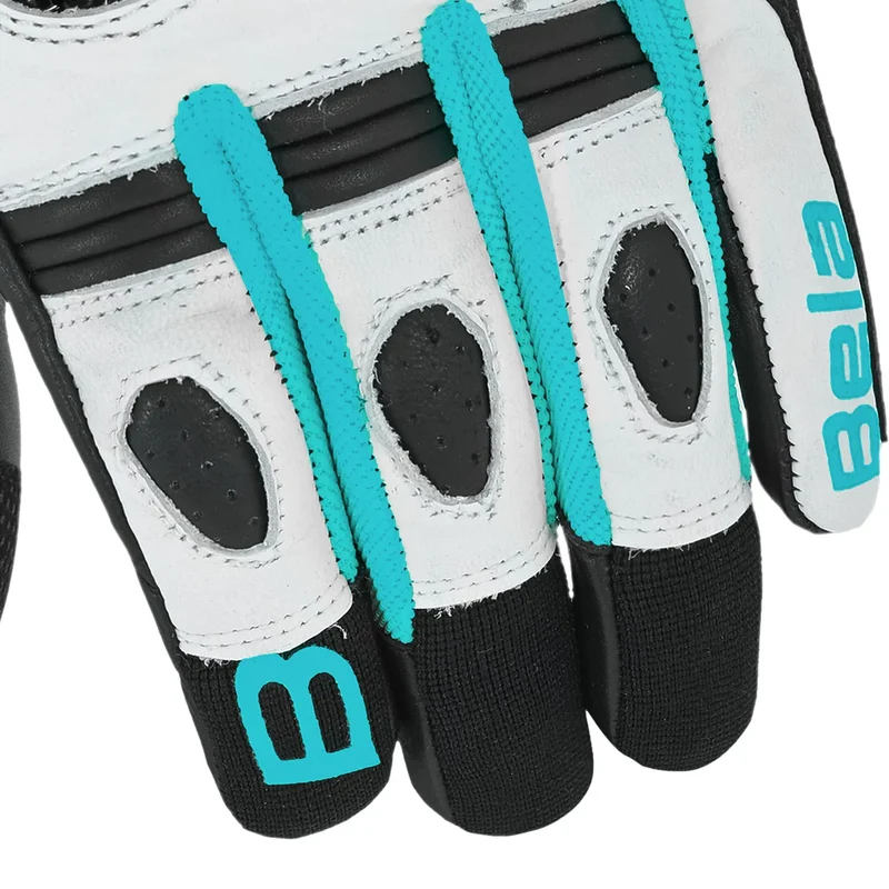 BELA AIR FLOW GUANTES DE MOTO DE PIEL MUJER NEGRO TURQUOISE