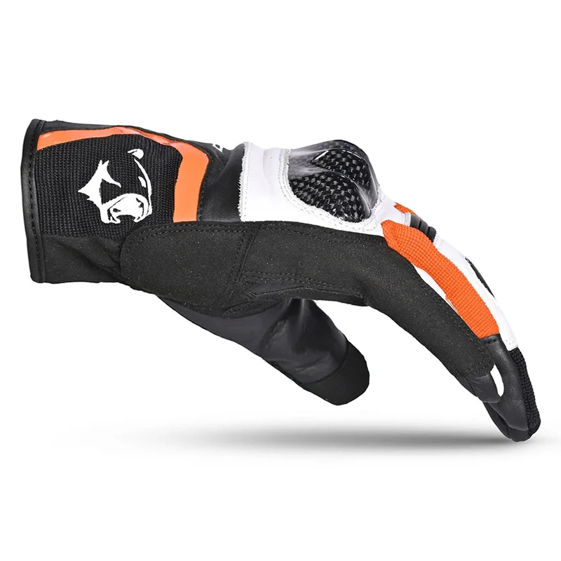 BELA AIR FLOW GUANTES DE MOTO DE PIEL NEGRO NARANJA