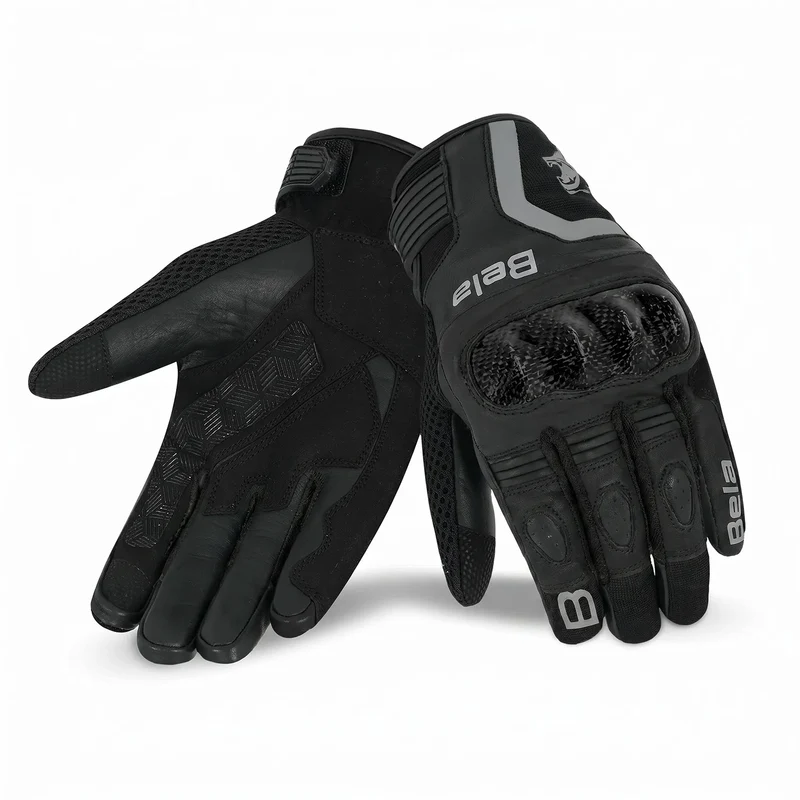 BELA AIR FLOW GUANTES DE MOTO DE PIEL NEGRO