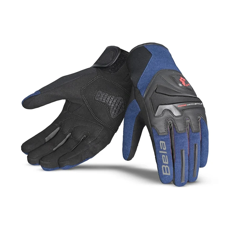 BELA STAR GUANTES DE MOTO TEXTIL AZUL NEGRO