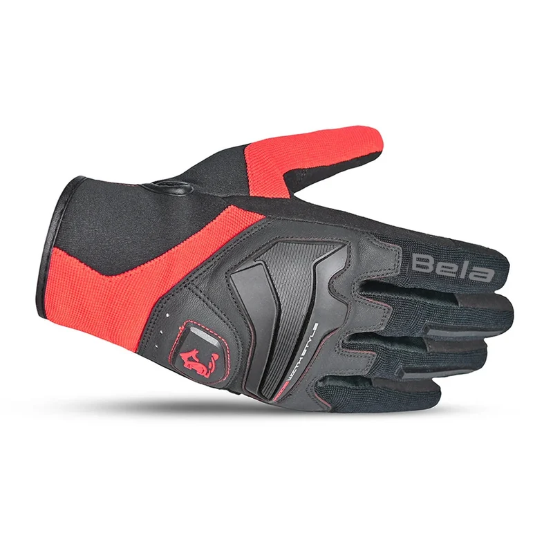 BELA STAR GUANTES DE MOTO TEXTIL NEGRO ROJO