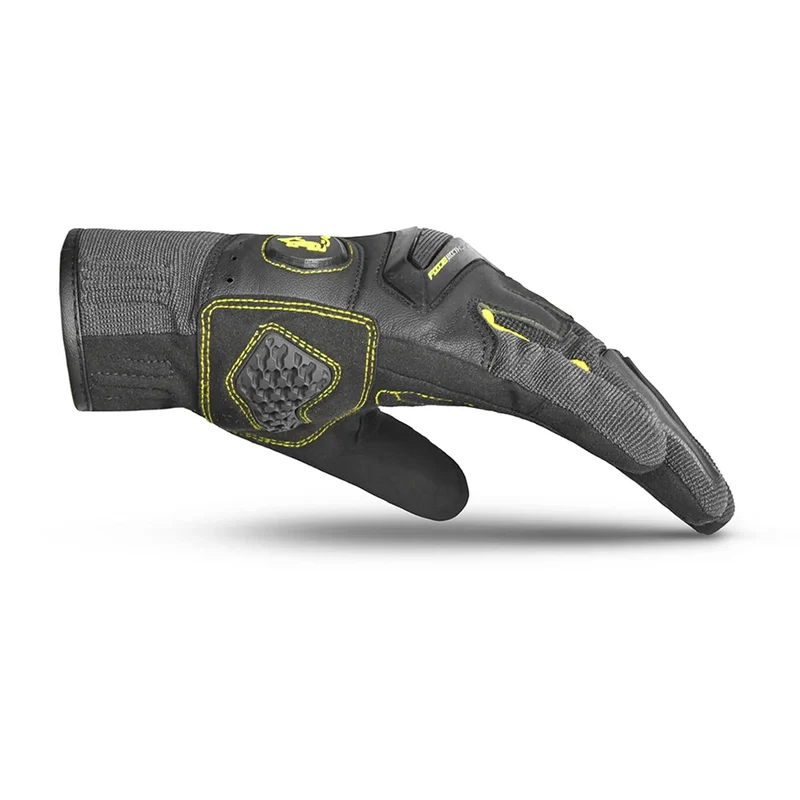 BELA STAR GUANTES DE MOTO TEXTIL GRIS NEGRO AMARILLO