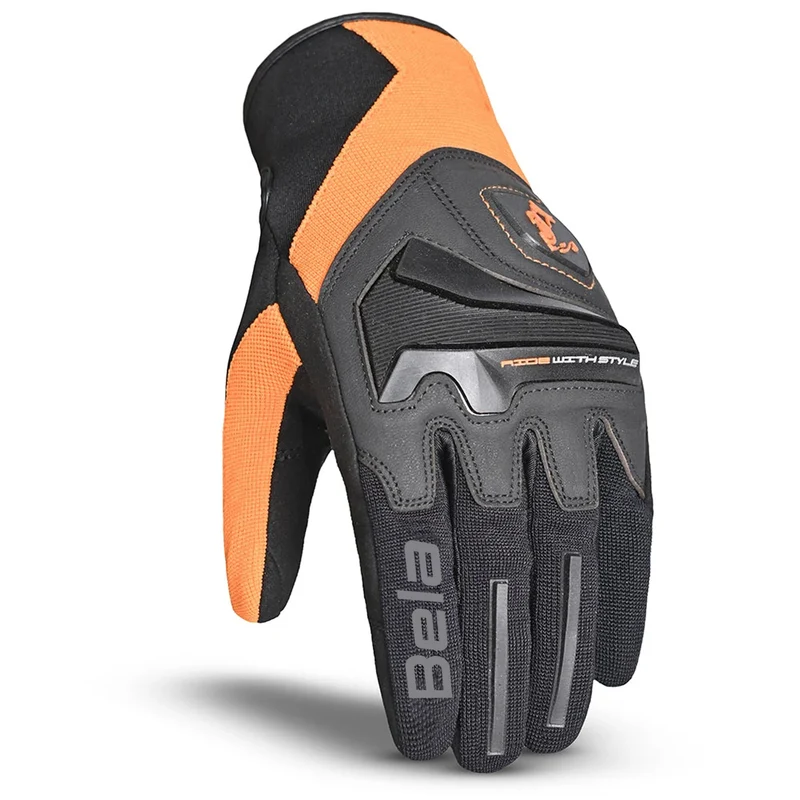 BELA STAR GUANTES DE MOTO TEXTIL NEGRO NARANJA