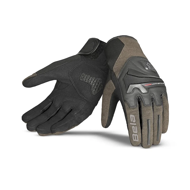 BELA STAR GUANTES DE MOTO TEXTIL NEGRO MARRON