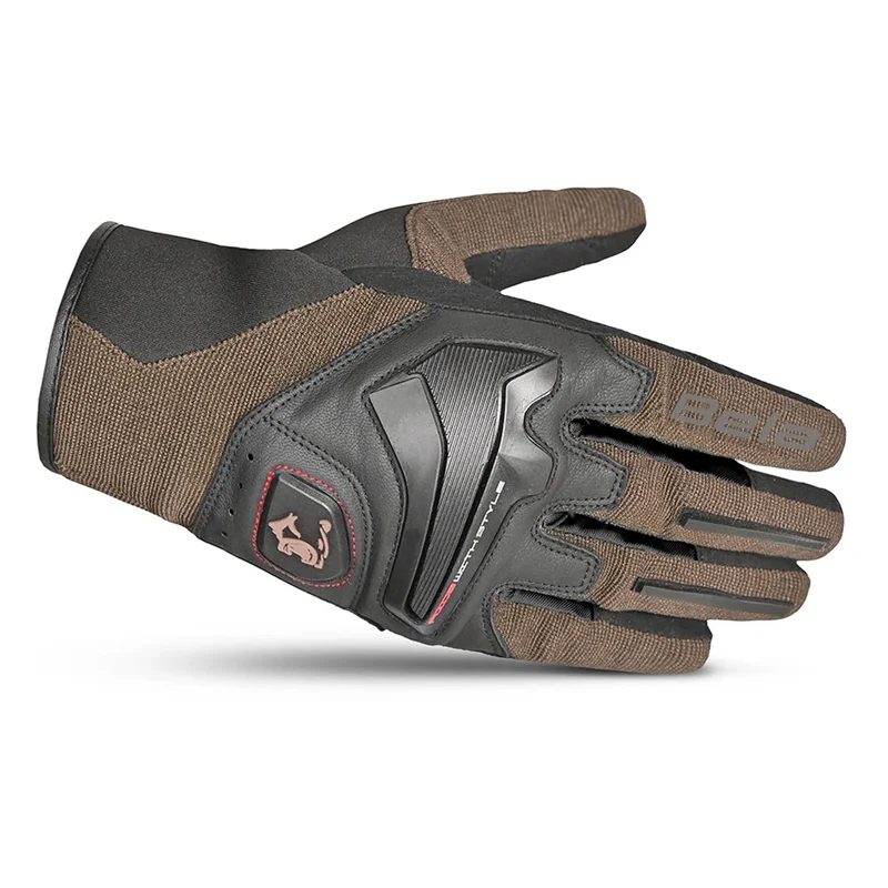 BELA STAR GUANTES DE MOTO TEXTIL NEGRO MARRON