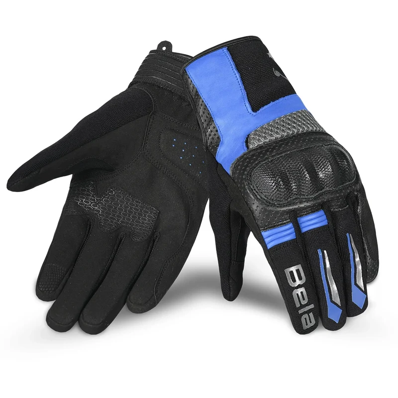 BELA HERO AIR GUANTES DE MOTO TEXTILE HOMBRE NEGRO GRIS AZUL