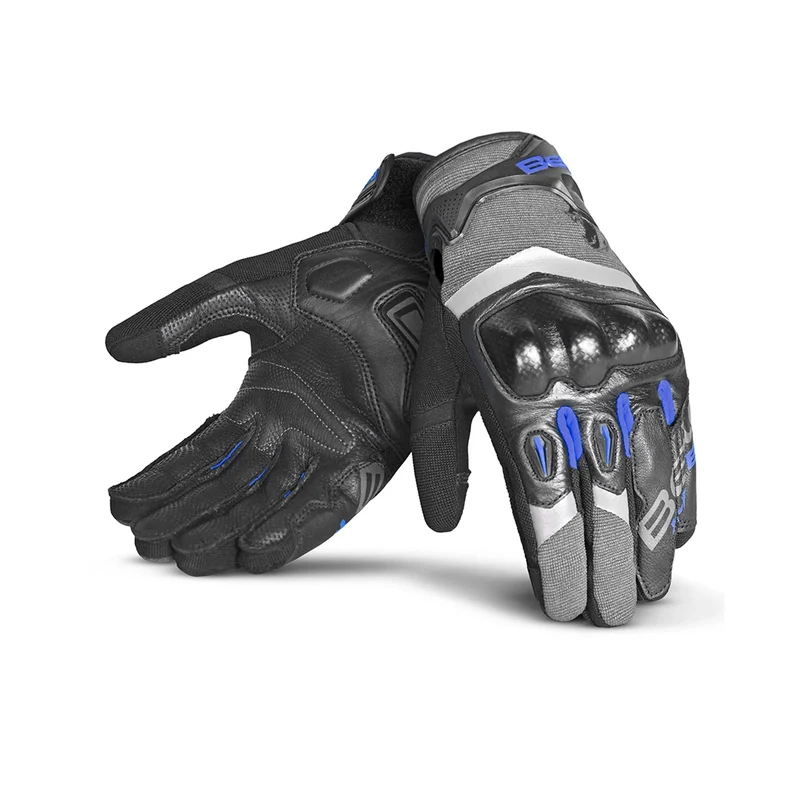 BELA DARING GUNATE DE MOTO HOMBRE GRIS NEGRO AZUL