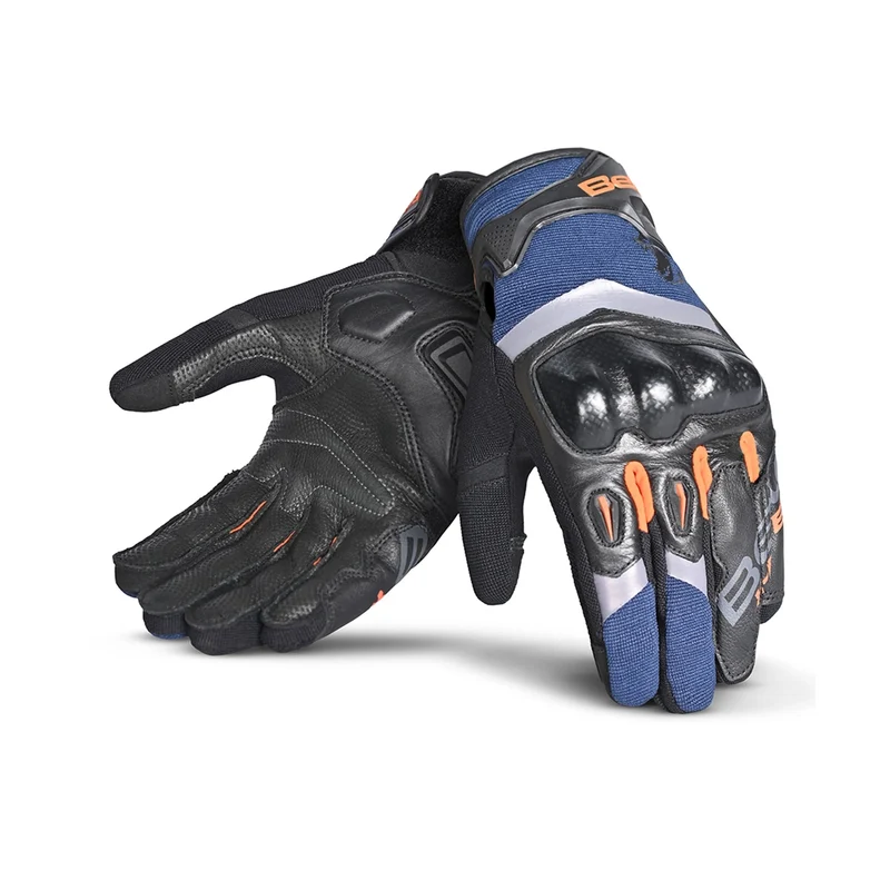 BELA DARING GUNATE DE MOTO HOMBRE AZUL NARANJA