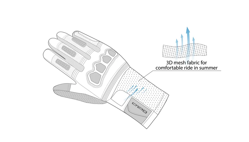 BELA TWIX MAN GUANTES DE MOTO TEXTIL NEGRO ROJO