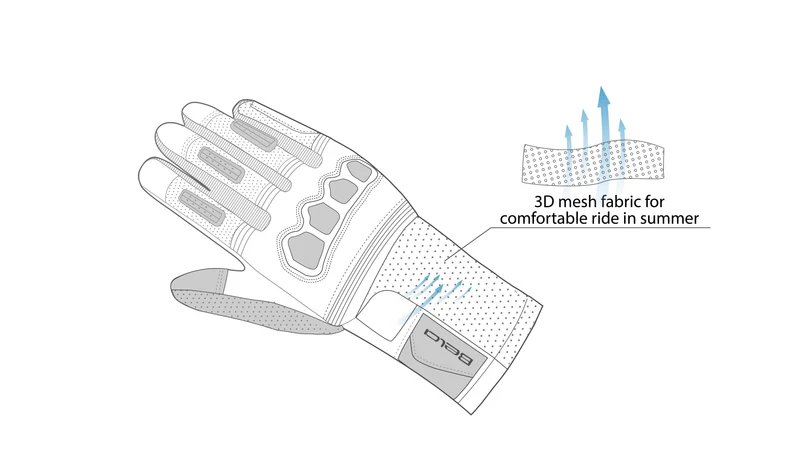 BELA TWIX MAN GUANTES DE MOTO TEXTIL NEGRO GRIS