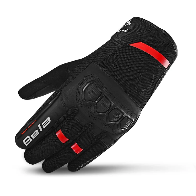 BELA TRACKER INVERNO WP GUANTES DE MOTO TEXTIL MUJER NEGRO ROJO