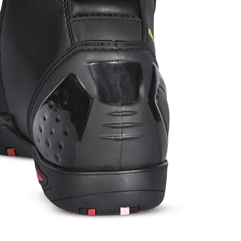 BELA STRIP PIEL BOTAS DE MOTO DE TOURING MUJER NEGRO AMARILLO FLOUR