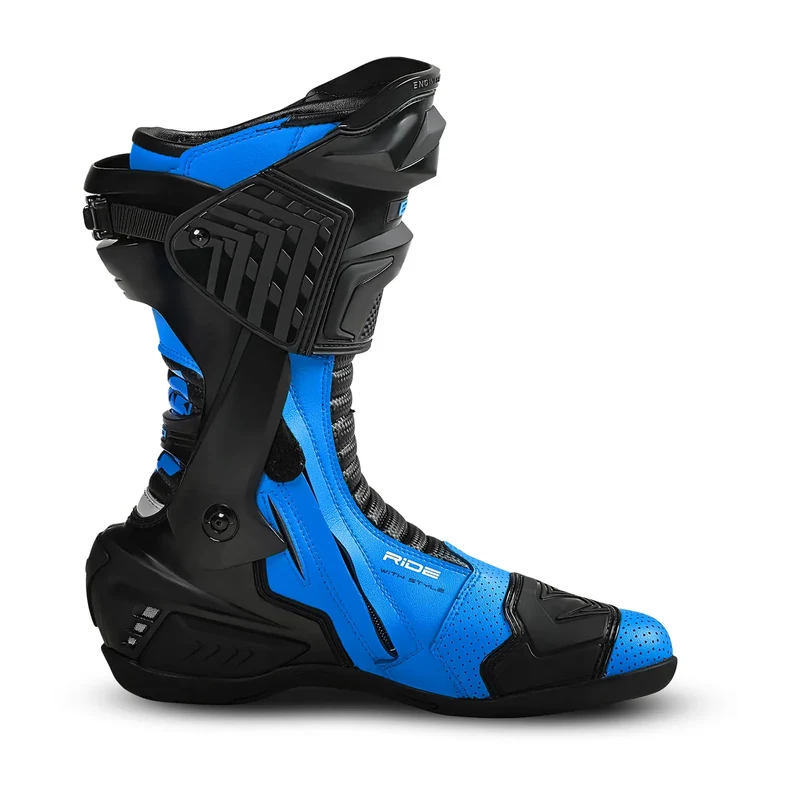 BELA SPEEDO 2.0 BOTAS DE MOTO PIEL NEGRO AZUL