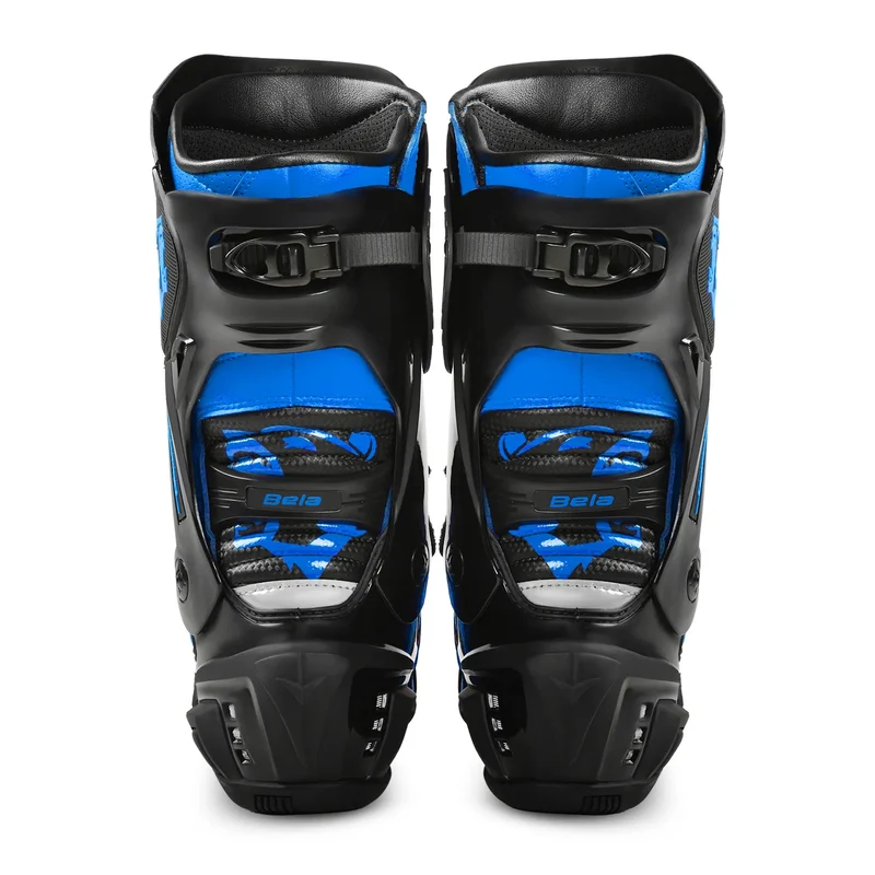 BELA SPEEDO 2.0 BOTAS DE MOTO PIEL NEGRO AZUL