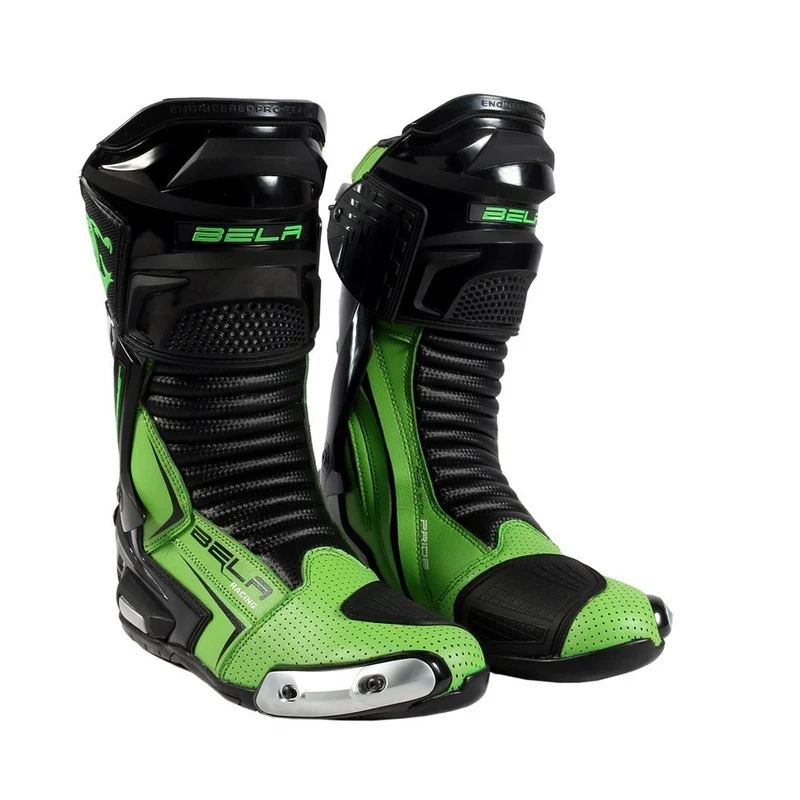 BELA SPEEDO 2.0 BOTAS DE MOTO PIEL NEGRO VERDE