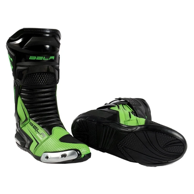 BELA SPEEDO 2.0 BOTAS DE MOTO PIEL NEGRO VERDE