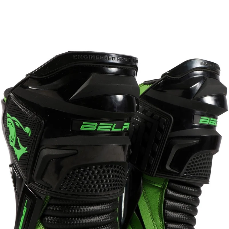 BELA SPEEDO 2.0 BOTAS DE MOTO PIEL NEGRO VERDE