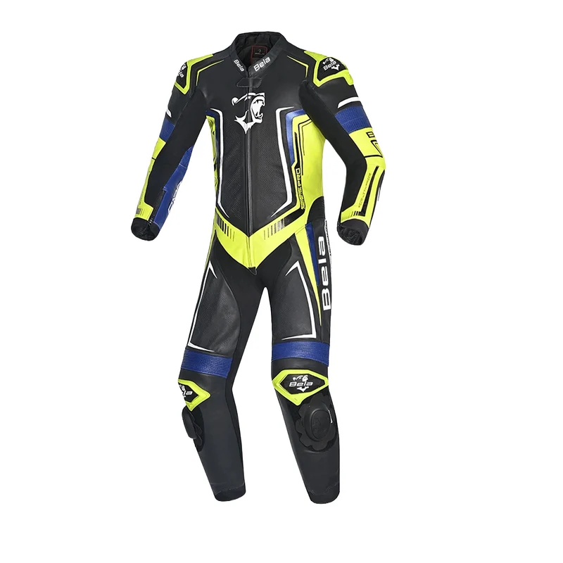 BELA BEAST 1 PC MONO DE MOTO NEGRO BLANCO AMARILLO FLUOR AZUL