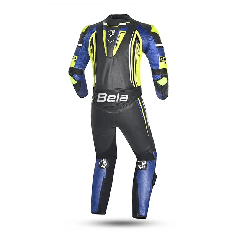BELA BEAST 1 PC MONO DE MOTO NEGRO BLANCO AMARILLO FLUOR AZUL