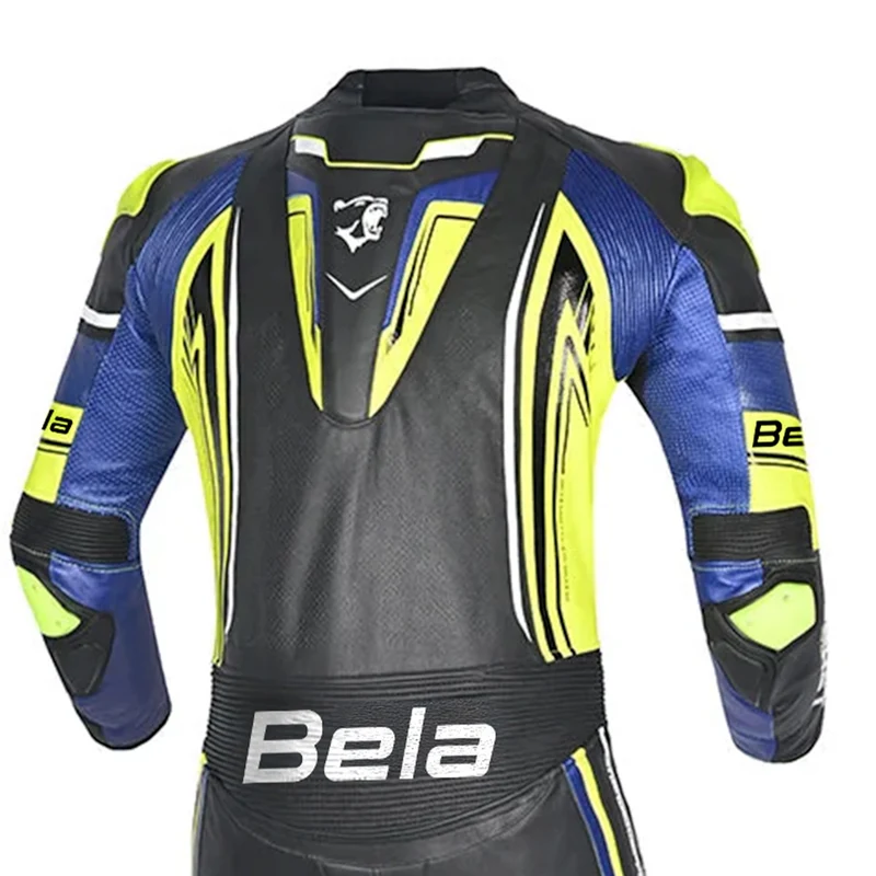 BELA BEAST 1 PC MONO DE MOTO NEGRO BLANCO AMARILLO FLUOR AZUL