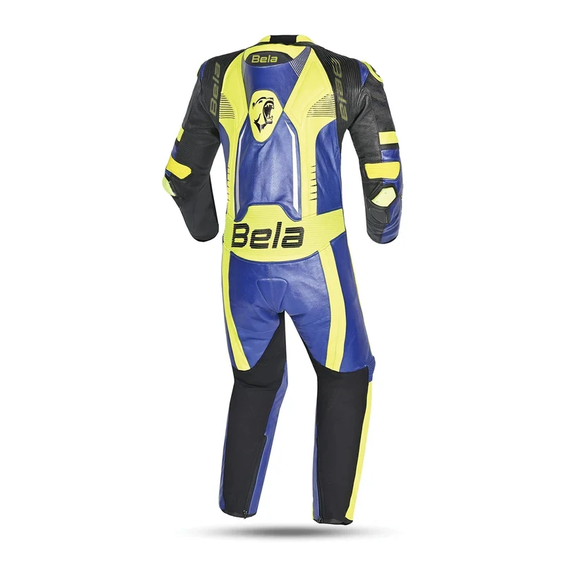 BELA X RACE 1 PC MONO DE MOTO AZUL AMARILLO FLUOR
