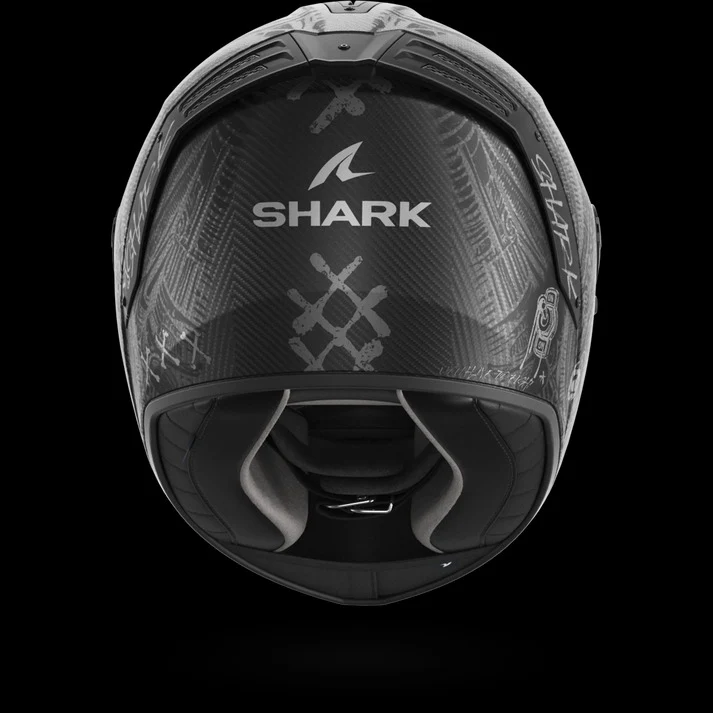 SHARK SPARTAN RS CARBON SHIEVER Mat Carbon Anthra Plata Casco De Moto