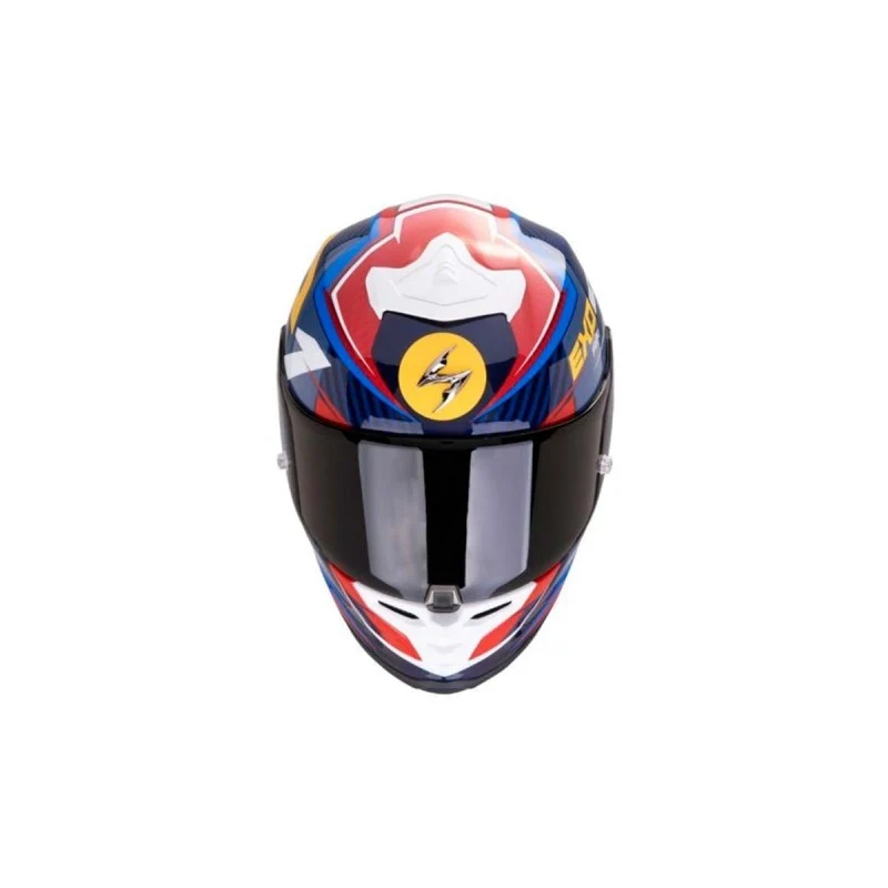 SCORPION EXO-R1 EVO AIR COUP INTEGRAL CASCO Negro Rojo Azul