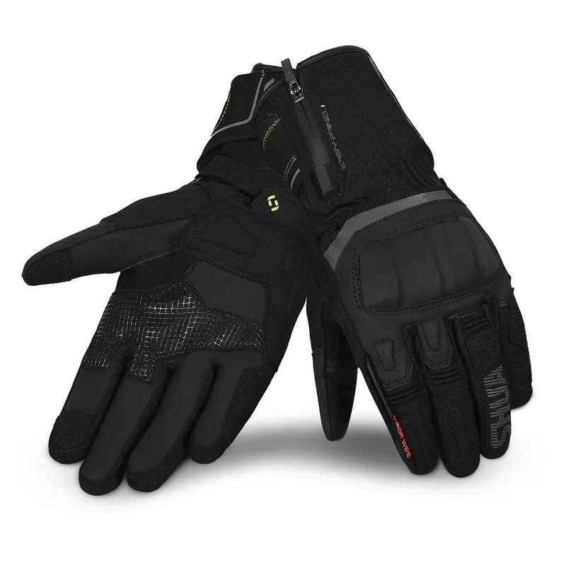 SHUA THERMAL THAW GUANTES DE MOTO NEGRO AMARILLO FLOU