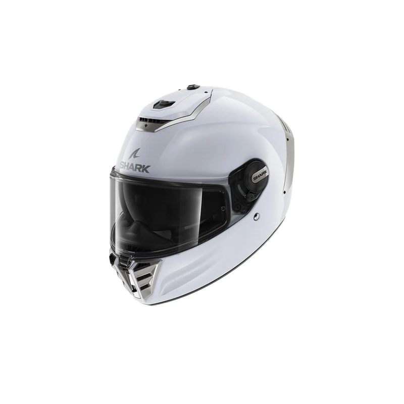 Shark Spartan RS Blank Casco blanco plateado brillante ECE 22.06