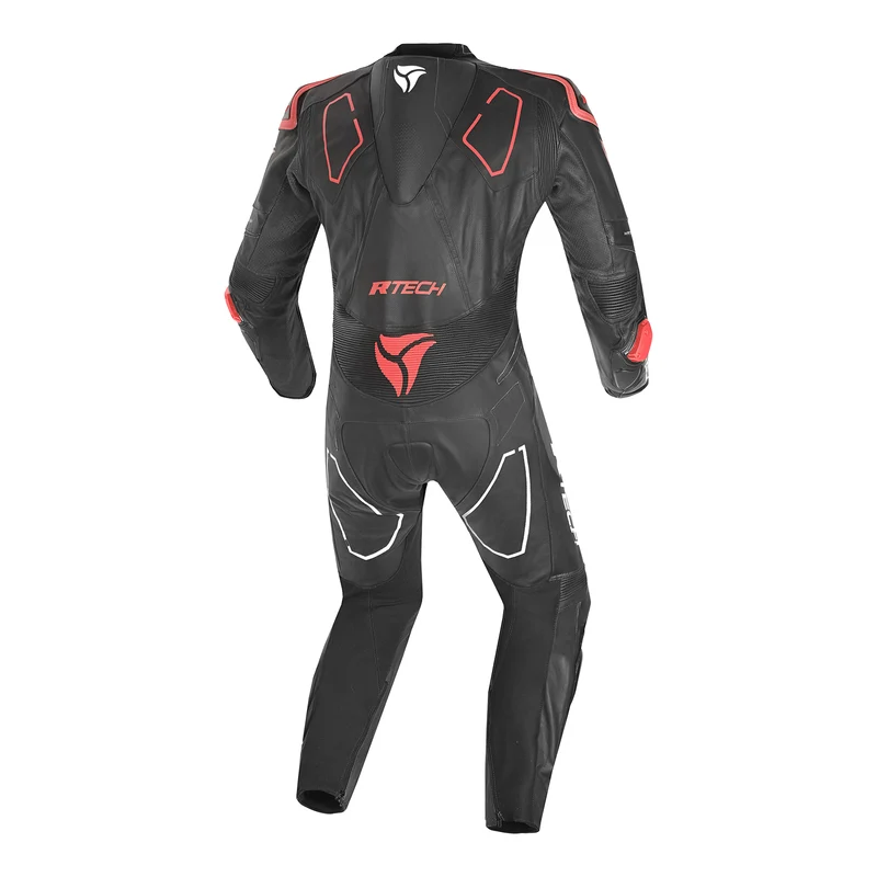 R-TECH DEFENDER GP 1 PC MONO DE MOTO HOMBRE NEGRO BLANCO ROJO