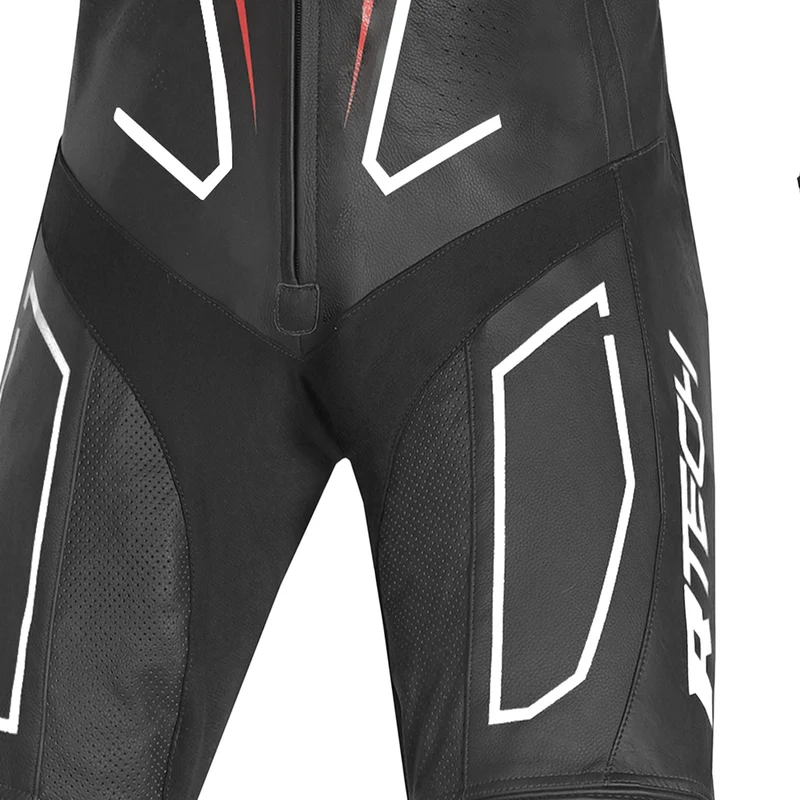 R-TECH DEFENDER GP 1 PC MONO DE MOTO HOMBRE NEGRO BLANCO ROJO