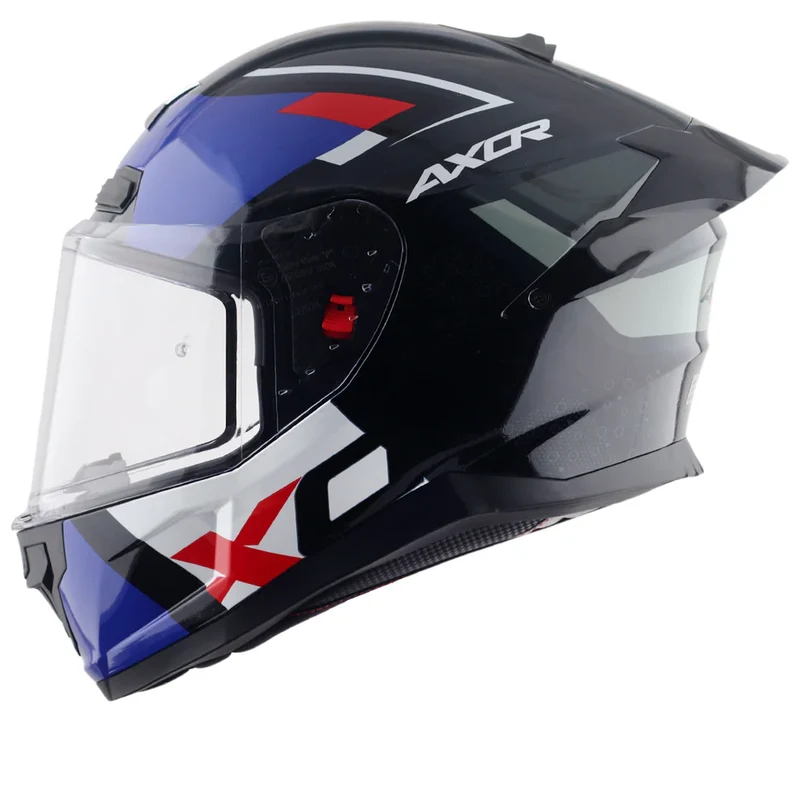 AXOR SABER X-SPORT CASCO INTEGRAL DE MOTO NEGRO MATE AZUL
