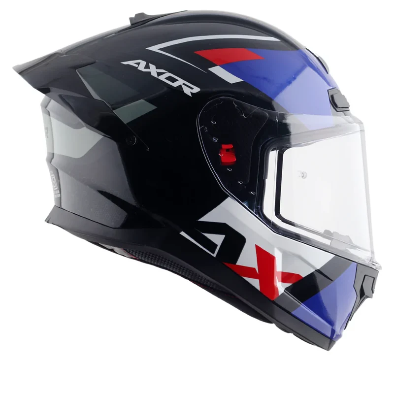 AXOR SABER X-SPORT CASCO INTEGRAL DE MOTO NEGRO MATE AZUL