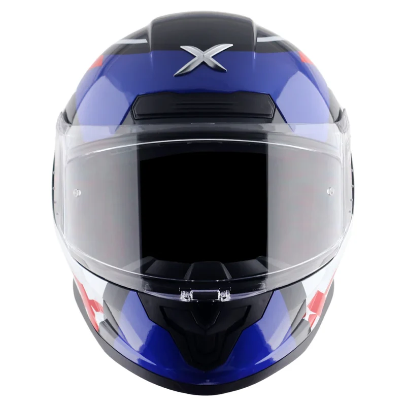 AXOR SABER X-SPORT CASCO INTEGRAL DE MOTO NEGRO MATE AZUL