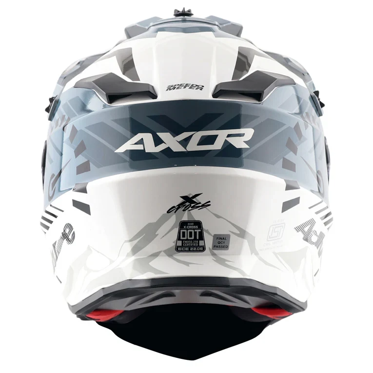 AXOR X-CROSS D/V X1 SPEEDOMETER CASCO DE MOTO BLANCO GRIS