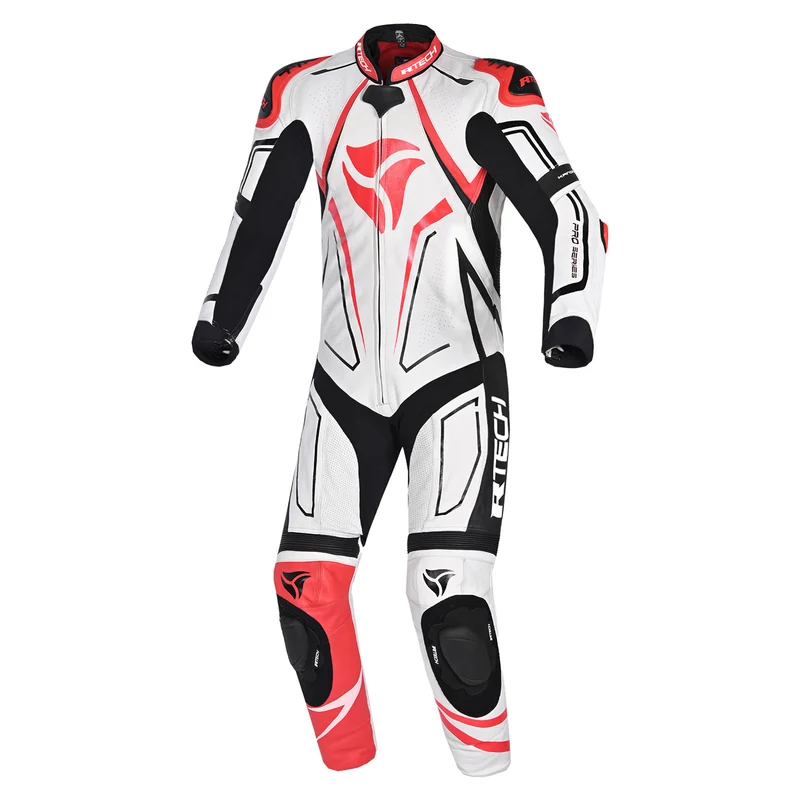 R-TECH RISING STAR 1 PC MONO DE MOTO HOMBRE BLANCO NEGRO ROJO