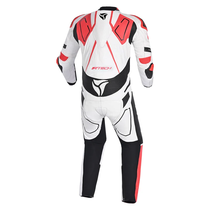 R-TECH RISING STAR 1 PC MONO DE MOTO HOMBRE BLANCO NEGRO ROJO