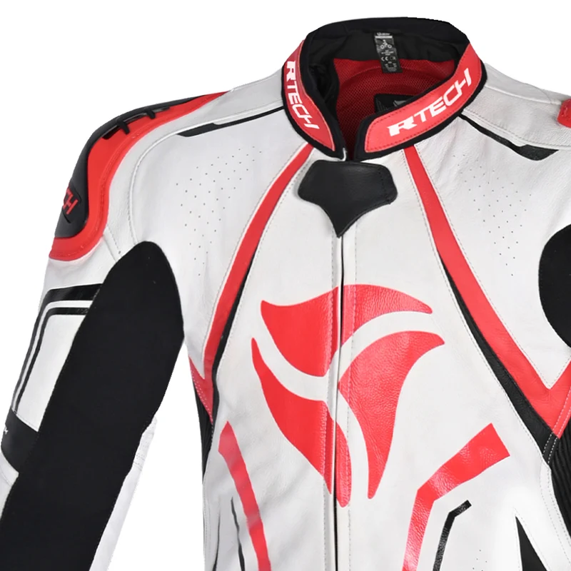 R-TECH RISING STAR 1 PC MONO DE MOTO HOMBRE BLANCO NEGRO ROJO
