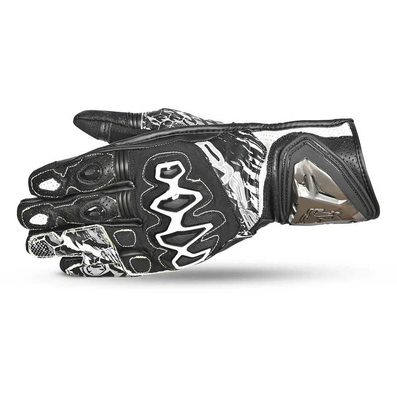 BELA ARMOUR PRO GUANTES DE MOTO NEGRO BLANCO