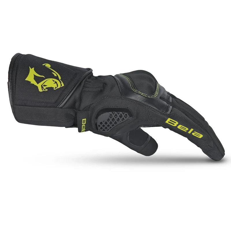 BELA FROST SHIELD GUANTES DE MOTO NEGRO AMARILLO FLOUR